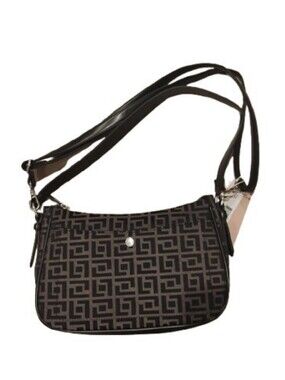 NWT Fiorelli Zippered Logo Patterned Shoulder Bag